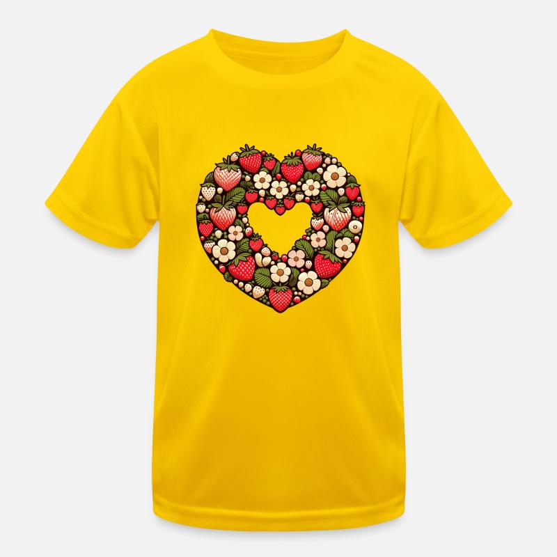 Erdbeeren Kinder Funktions-T-Shirt