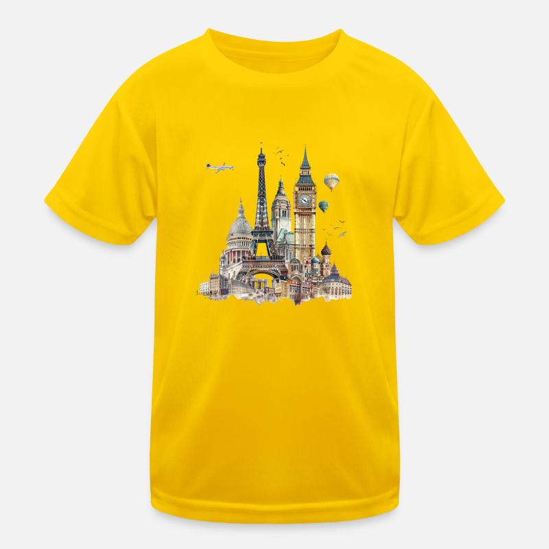 Landmarks are usually buildings Kids Functional T-Shirt
