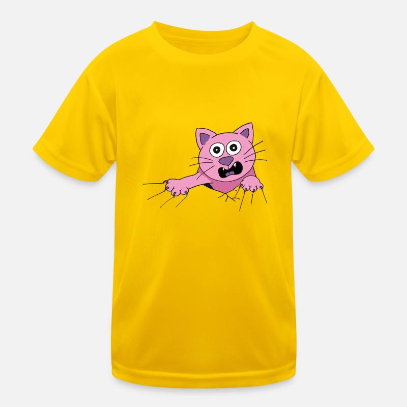 Cat screams for help Kids Functional T-Shirt