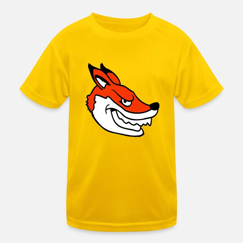 Fuchs Böser Blick Gefährlich Rotfuchs Wildes Tier Kinder Funktions-T-Shirt