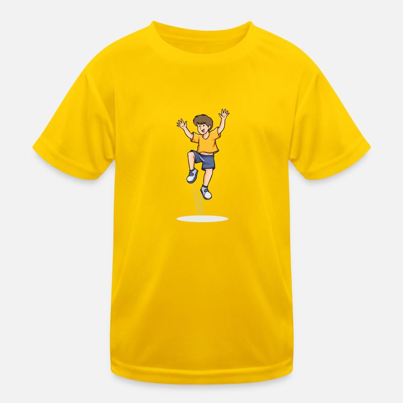 Springen Trampolin Kinder Funktions-T-Shirt