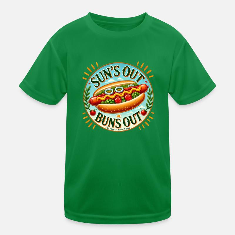 Suns out Buns Out Kids Functional T-Shirt