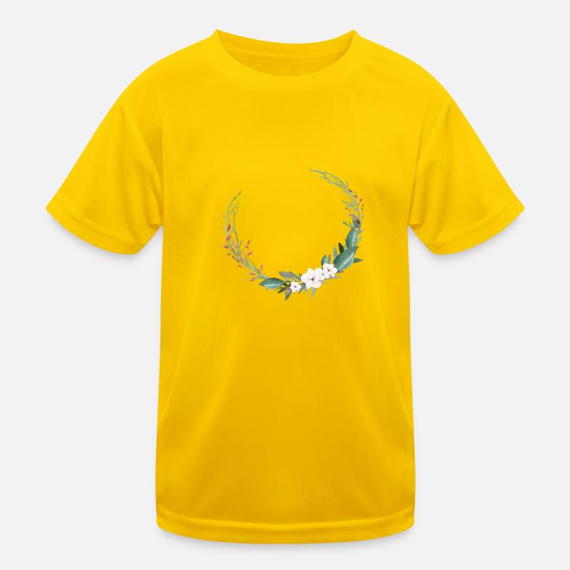 Botany flowers circle customizable Kids Functional T-Shirt