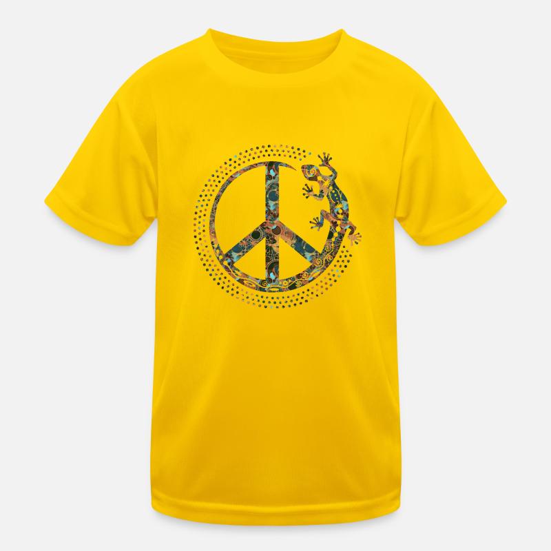 Symbole LOVING PEACE GECKO dots circle 2 T-shirt sport Enfant
