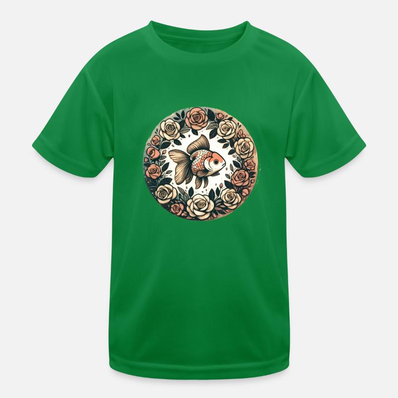 Fancy Oranda Goldfish Kids Functional T-Shirt