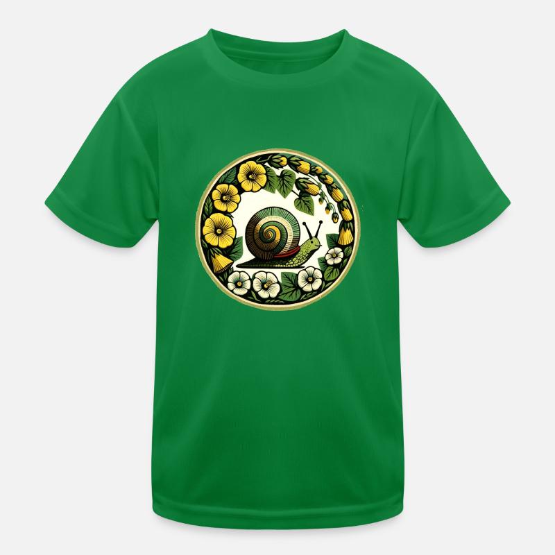Retro Snail Kids Functional T-Shirt