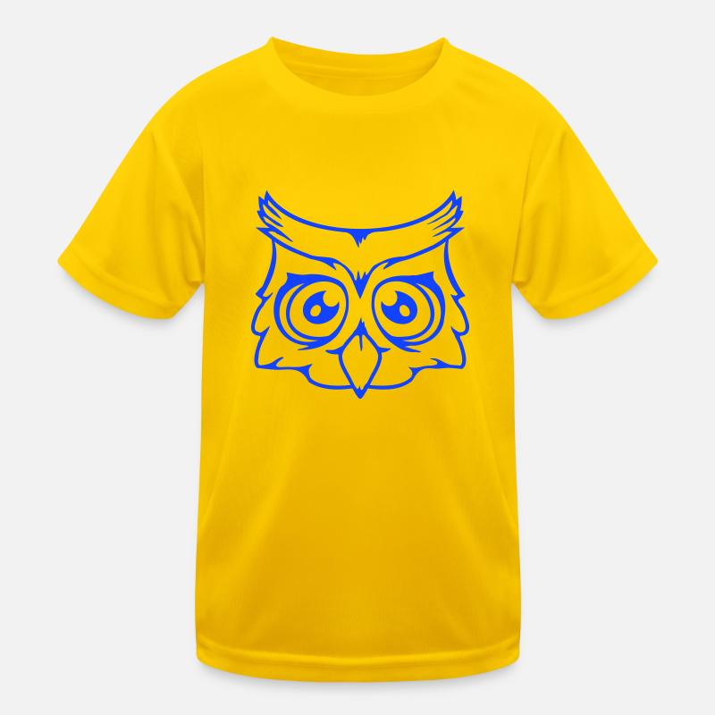 Owl Bird Eagle Owl Night Bird Barn Owl Owl Comic Kids Functional T-Shirt