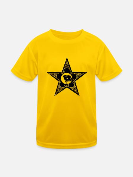 Stern - Kinder Funktions-T-Shirt - Eigelb