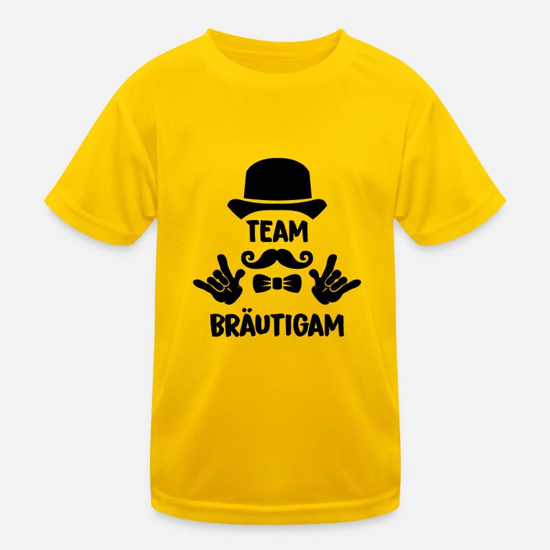 Team Bräutigam Kinder Funktions-T-Shirt