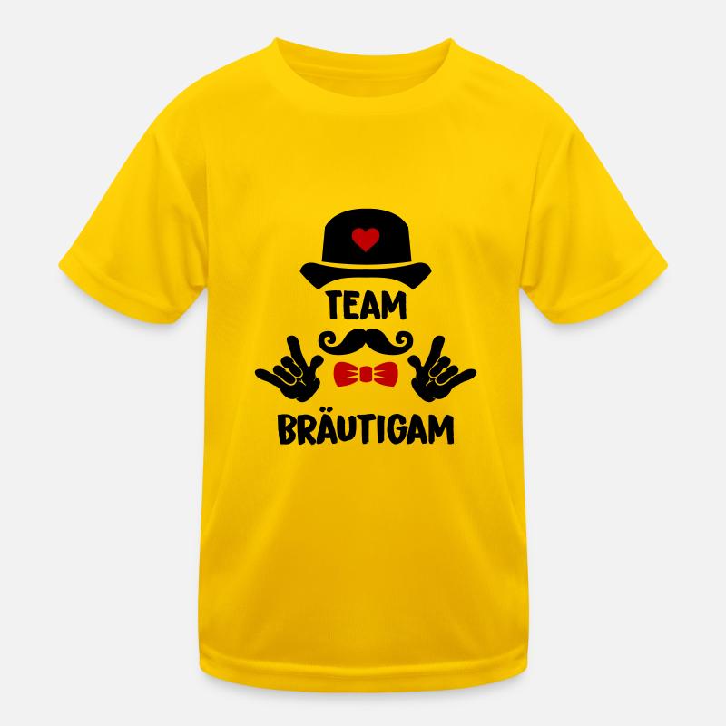 Team Bräutigam Kinder Funktions-T-Shirt