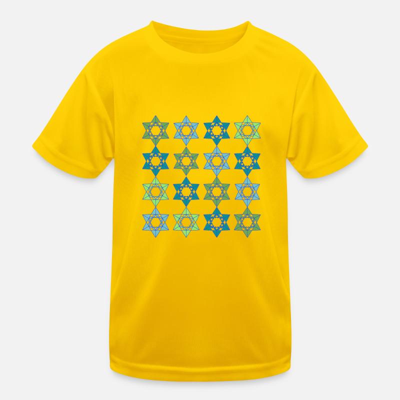 Star Scape Geometric Pattern Kids Functional T-Shirt
