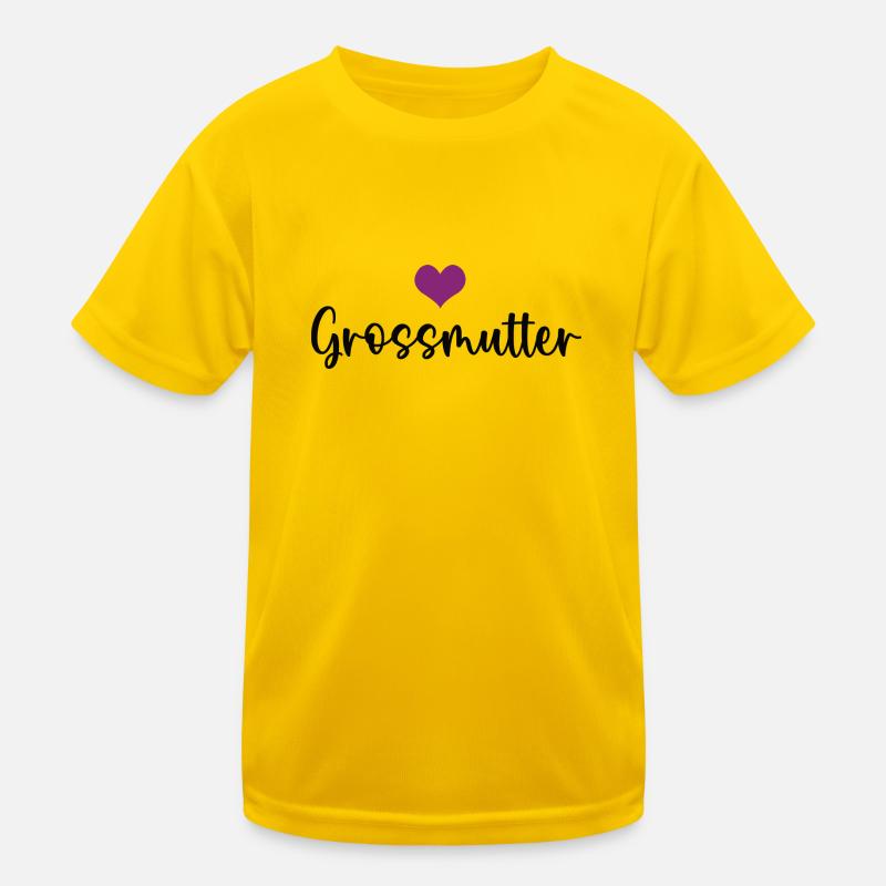 Grossmutter Herz Großmutter Oma Grossmama Omi Kinder Funktions-T-Shirt