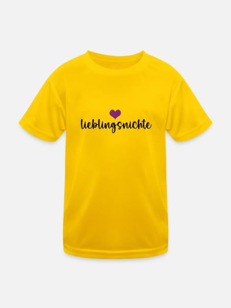Lieblingsnichte Patenkind Nichten Beste Nichte - Kinder Funktions-T-Shirt - Eigelb