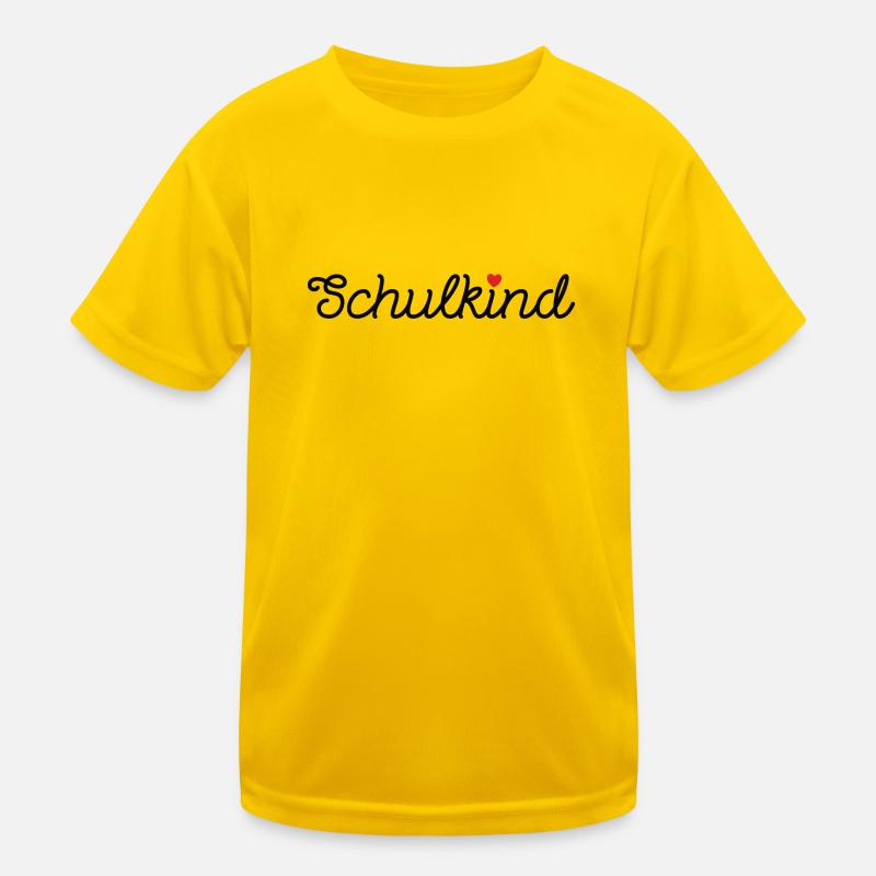 Schulkind Einschulung Berufsschule Schulanfang - Kinder Funktions-T-Shirt - Eigelb