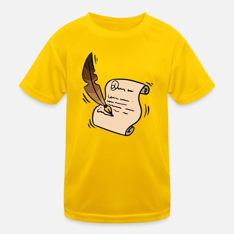 Writer Author Ink Writing Feather Gift Kids Functional T-Shirt
