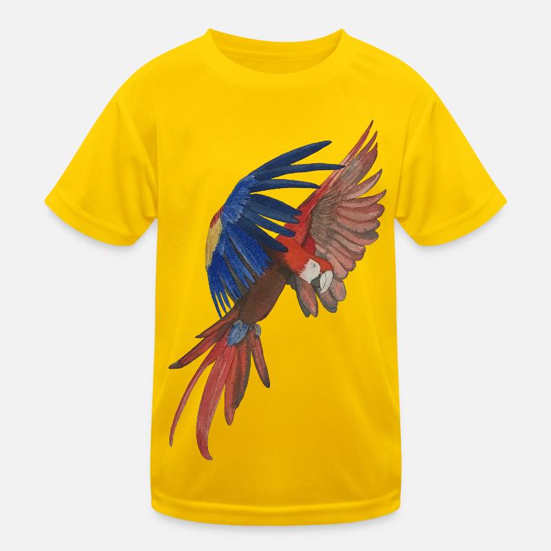 flying macaw parrot macaw Kids Functional T-Shirt