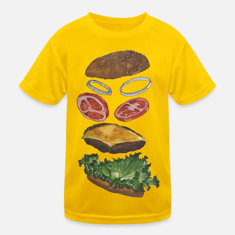 Burger layers fast food cheeseburger delicious Kids Functional T-Shirt