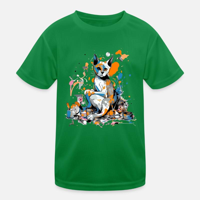 Miko le chat peintre T-shirt sport Enfant
