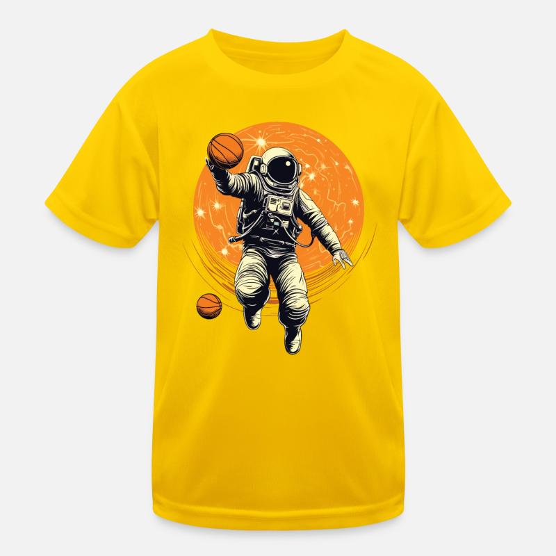 Astronaute, basket-ball dans l’espace, illustration T-shirt sport Enfant