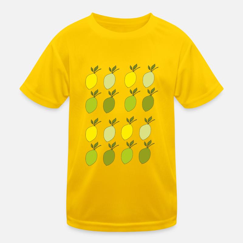 zitronen muster Kinder Funktions-T-Shirt