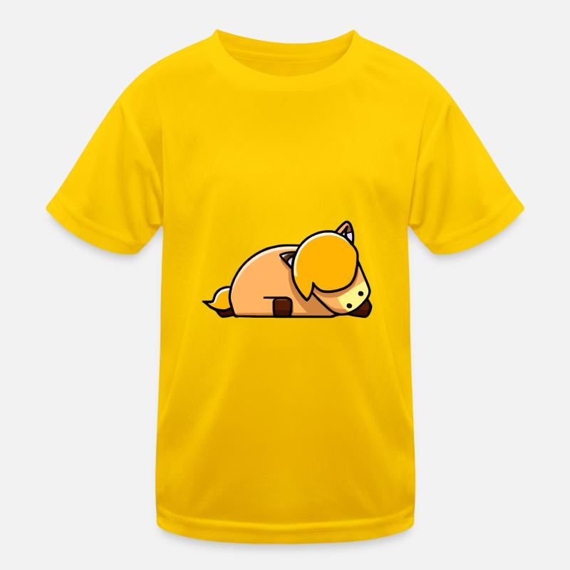 Süßes Pferd schläft Kinder Funktions-T-Shirt