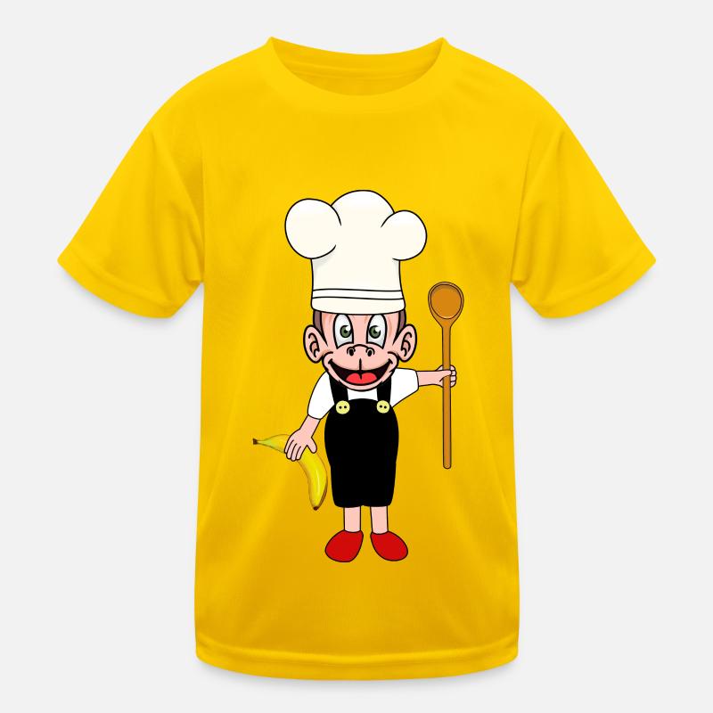 Monkey Bananas Kitchen Cooking Hobby Chef Monkey Kids Functional T-Shirt