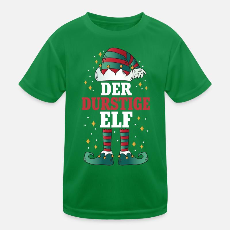 Noël L’Elfe assoiffé T-shirt sport Enfant