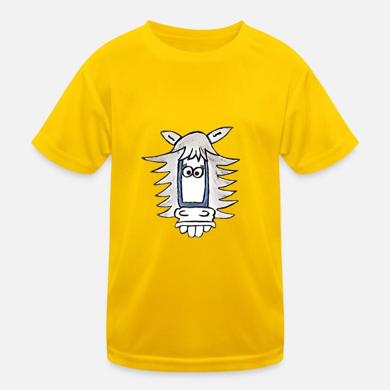 lustiges Pferd Comic Kinder Funktions-T-Shirt