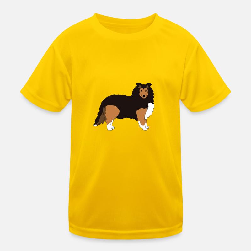 Pixel graphics Sheltie forward Kids Functional T-Shirt