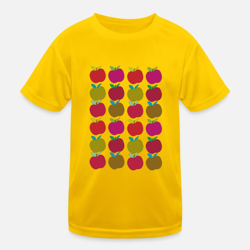Apple Pattern Kids Functional T-Shirt
