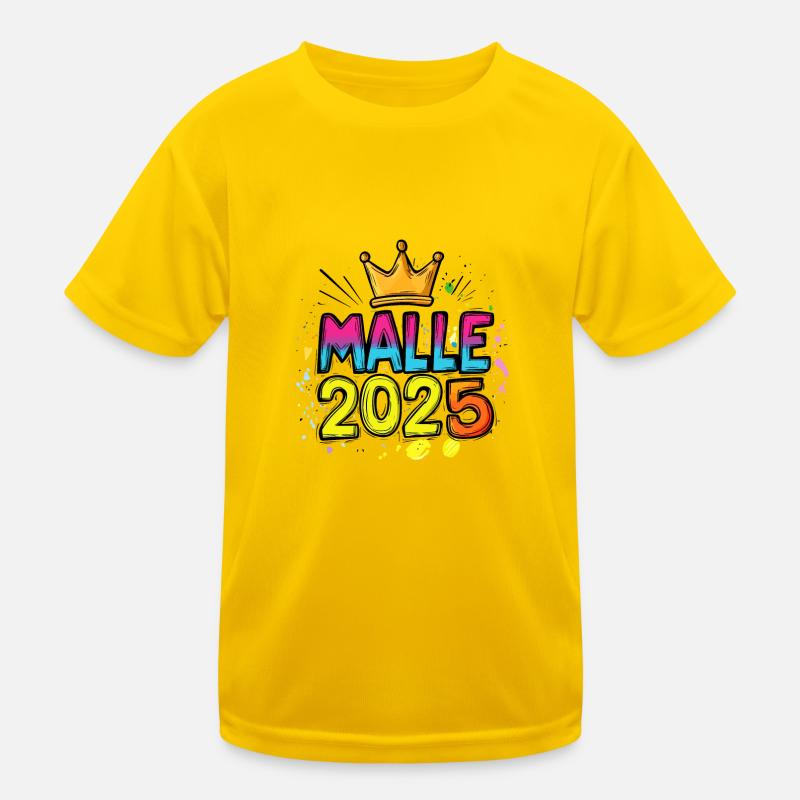 Malle 2025 Mallorca Spruch Kinder Funktions-T-Shirt