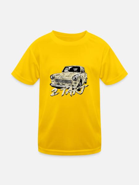 601 Papyrusweiss - Kinder Funktions-T-Shirt - Eigelb