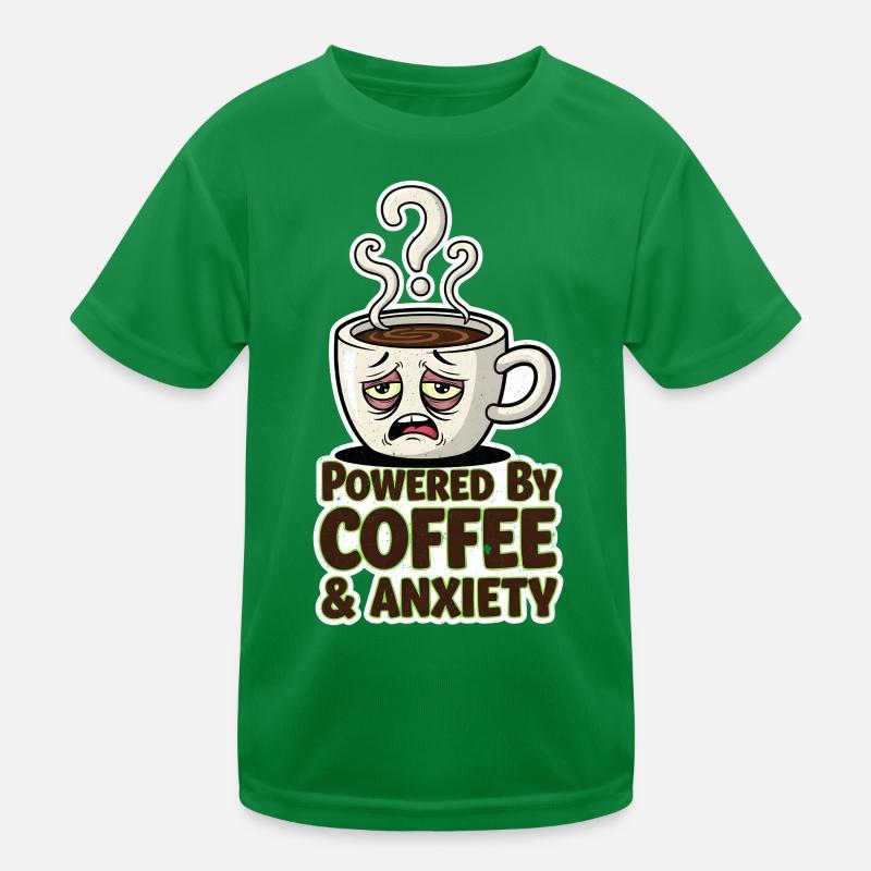 Café, anxiété et caféine T-shirt sport Enfant