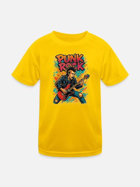 Punk - Kinder Funktions-T-Shirt - Eigelb