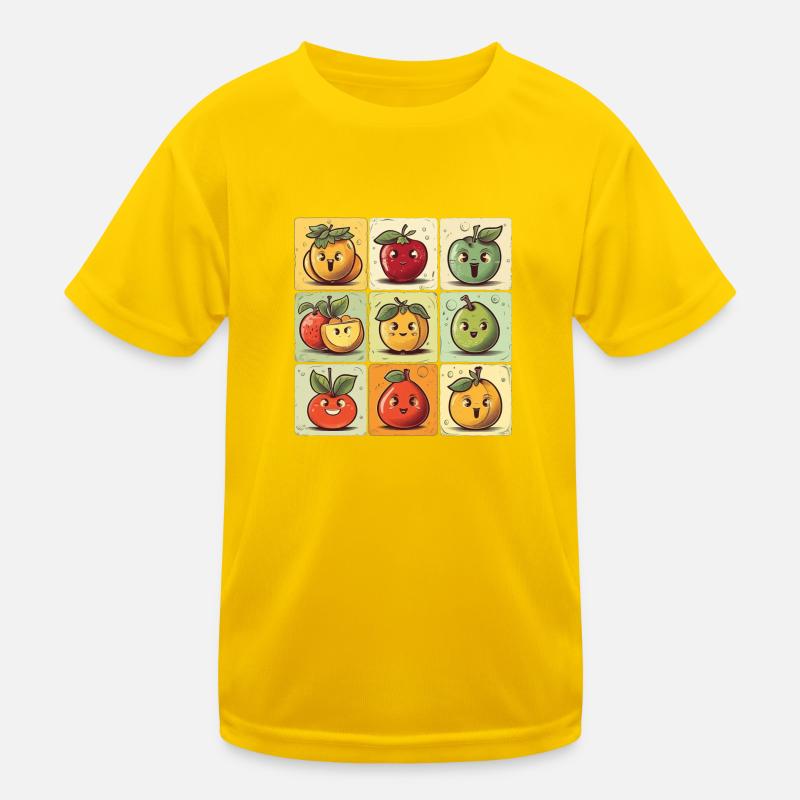 Lustige Comic Früchte, Cartoon Obst Kinder Funktions-T-Shirt
