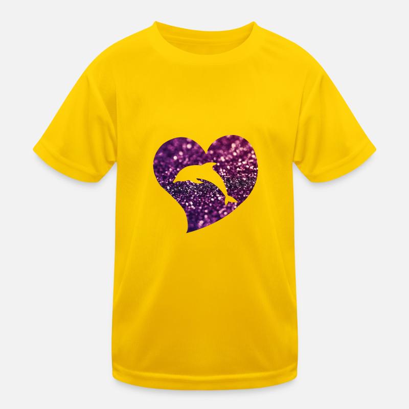 Dolphin heart Kids Functional T-Shirt
