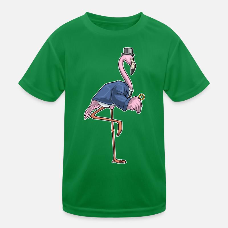 Flamingo Bräutigam Ehering Hochzeit Kinder Funktions-T-Shirt