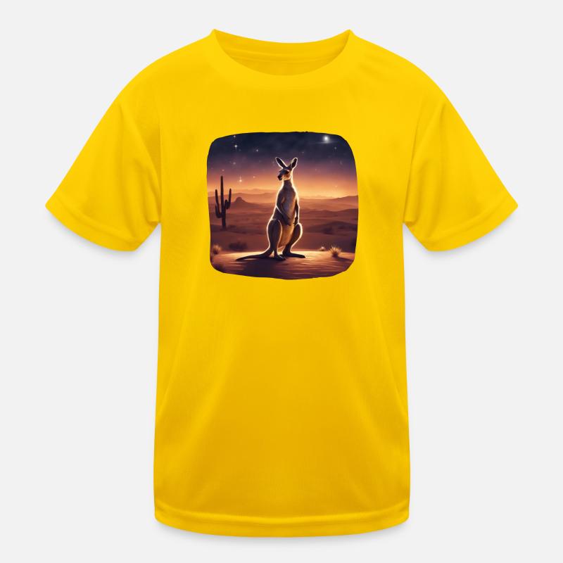 Känguru in der Wüste Kinder Funktions-T-Shirt