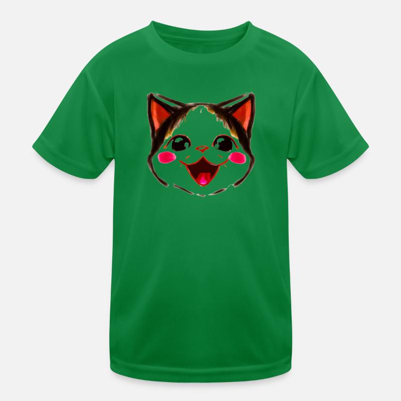 Visage d’anime kawaii chaton mignon T-shirt sport Enfant