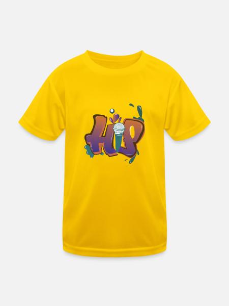 HIP HOP - Kids Functional T-Shirt - egg yellow - Front