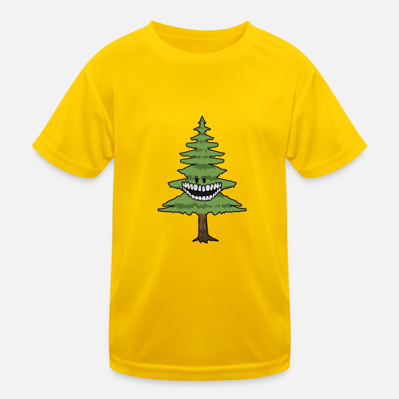 Fir Tree Trees Forest Nature Fun Christmas Tree Kids Functional T-Shirt
