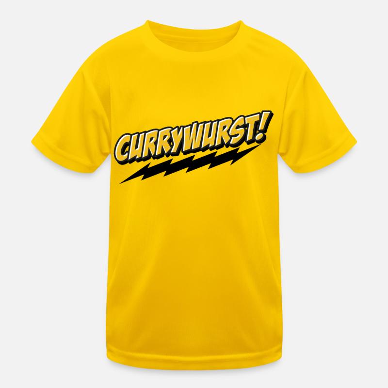 Currywurst Graffito Kinder Funktions-T-Shirt