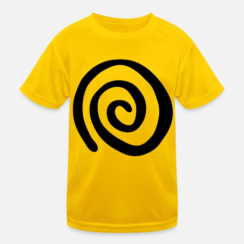 Pattern and Illusion Hypnosis Spiral Kids Functional T-Shirt