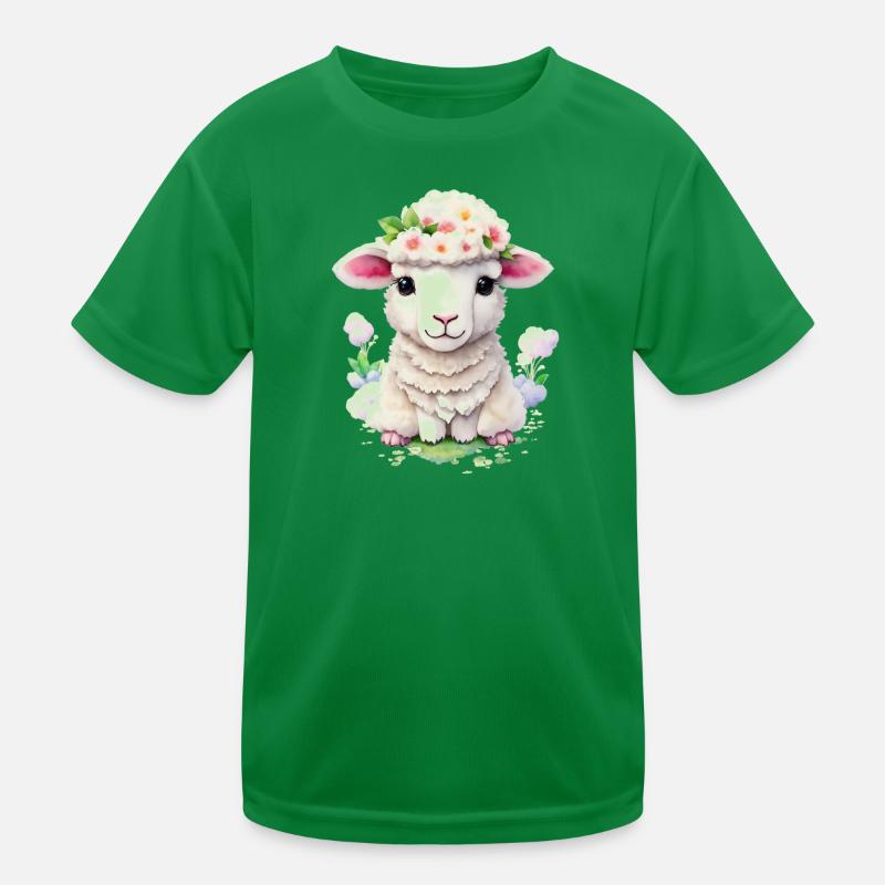 süßes Schaf Kinder Funktions-T-Shirt
