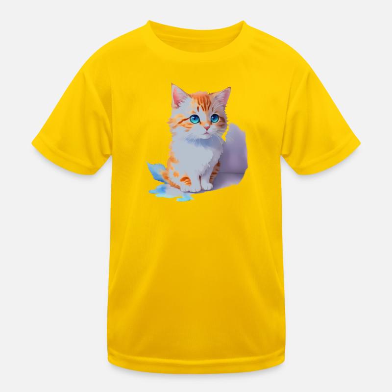 chat mignon T-shirt sport Enfant