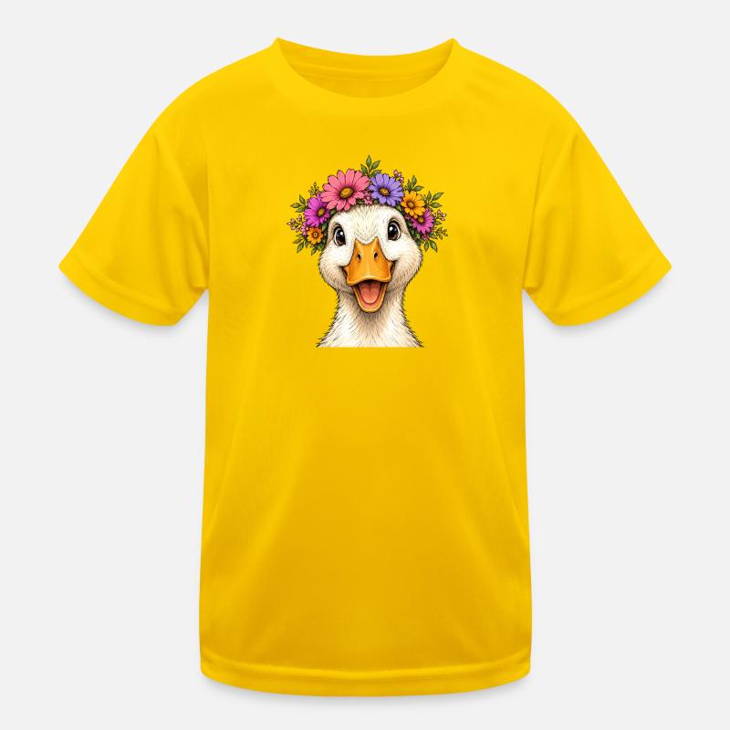 Canard décoré de fleurs T-shirt sport Enfant