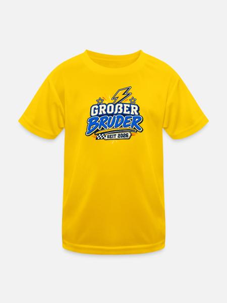 Großer Bruder 2026 - Kinder Funktions-T-Shirt - Eigelb