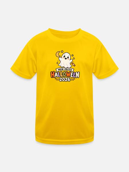 Mein erstes Halloween 2026 - Kinder Funktions-T-Shirt - Eigelb