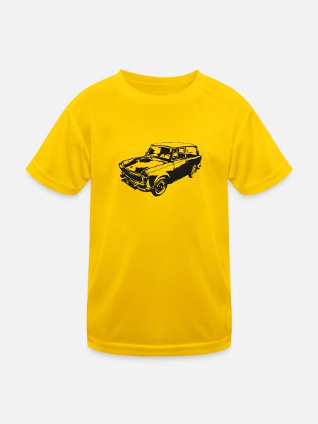  601 Kombi Trabi - Kinder Funktions-T-Shirt - Eigelb - Vorne