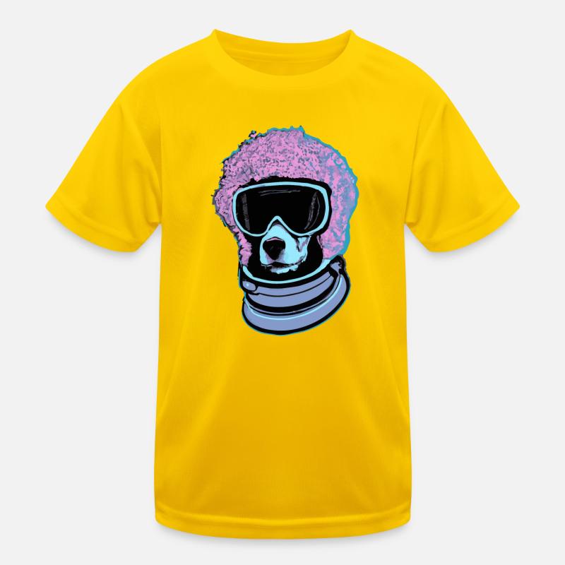 Synthwave Caniche Chien Chiot T-shirt sport Enfant